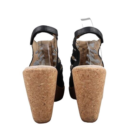 Jambu Shoes Womens 9 Sandals Wedge Platform Fashion Caged Peep Toe Cushioned JBU - Picture 5 of 14